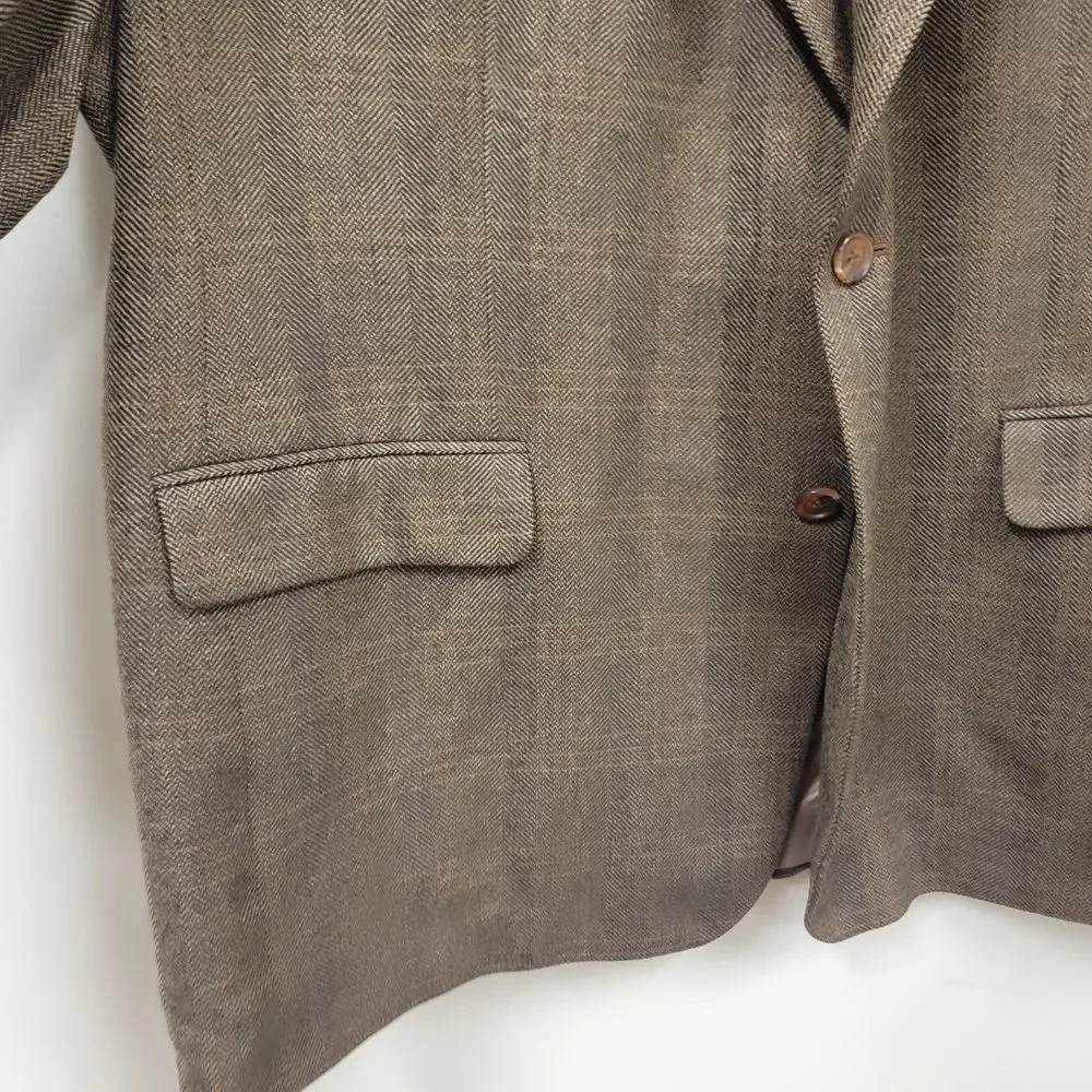 Ralph Lauren Lambswool 2 Button Blazer Herringbone 48R